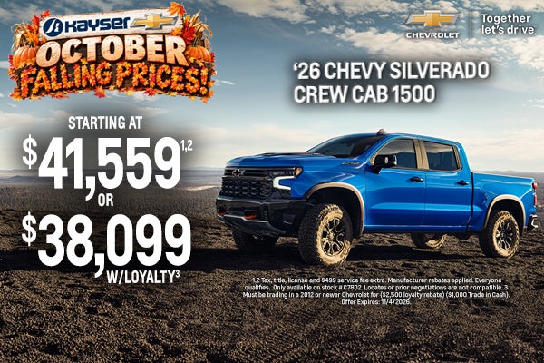 New 2026 Chevy Silverado Crew Cab